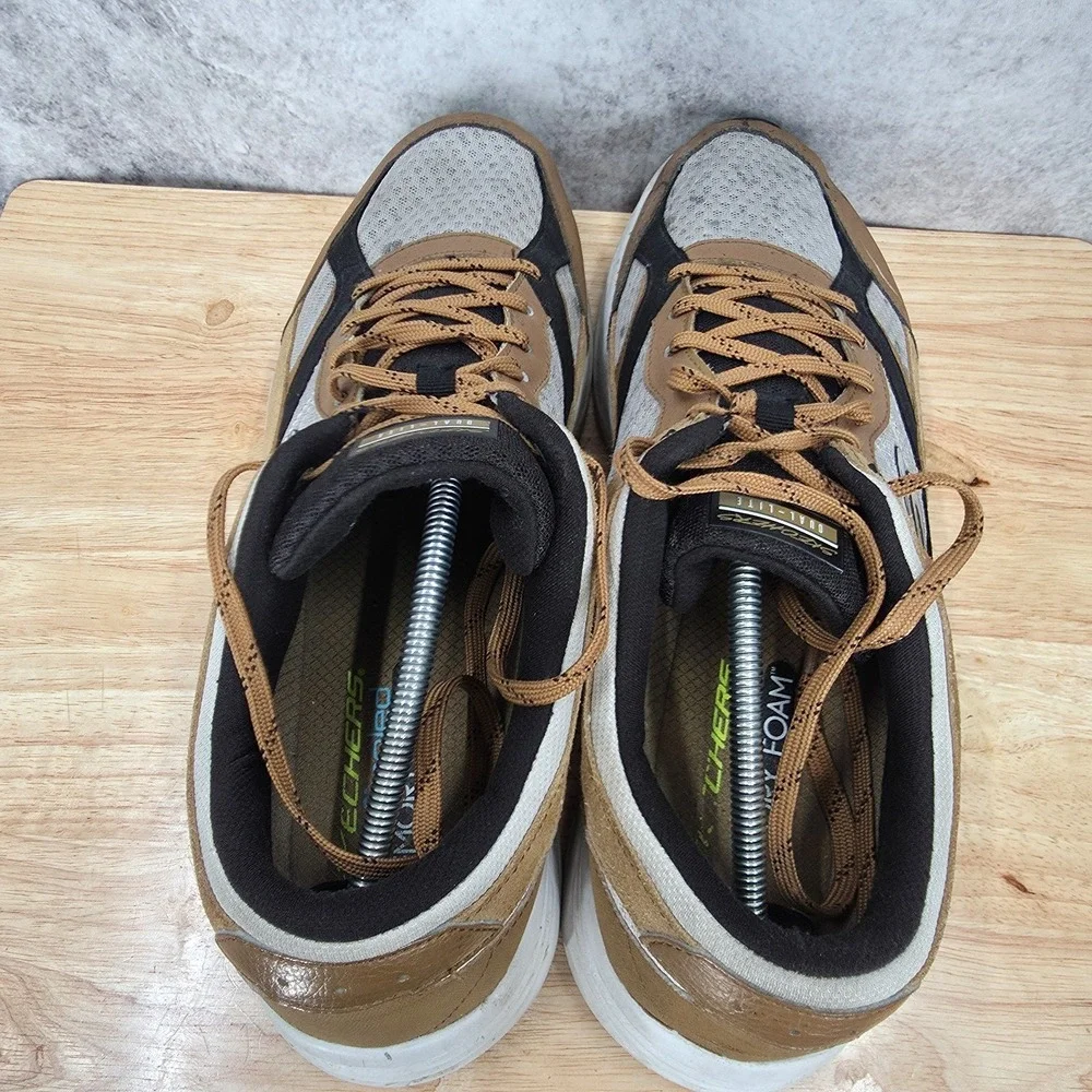 Skechers Skyline Alphaborne Sneakers Mens 14 Brown Air-Cooled Memory Foam 52968